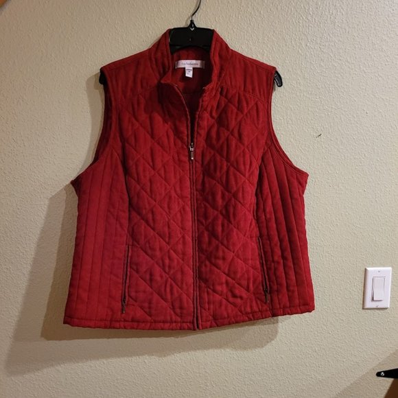 croft & barrow Jackets & Blazers - Brick Red Quilted Vest